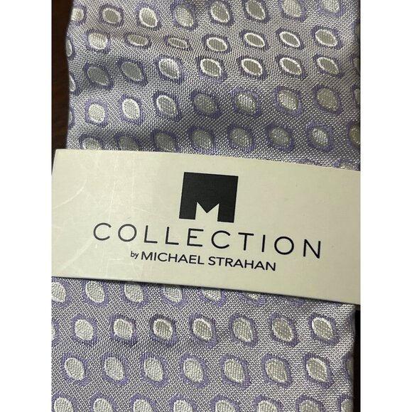 Michael Strahan Collection 100% Silk Purple Geometric Mens Tie 3.25" x 58" NWT - Picture 3 of 5